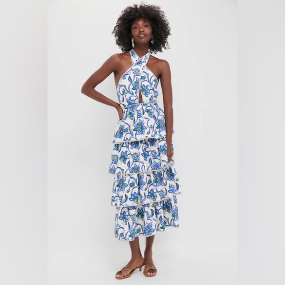 Hunter Bell Porcelain Floral Berkley Dress - NWT Size 8